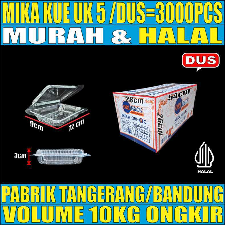 Mika Kue uk 5 Dus 3000pcs Ori