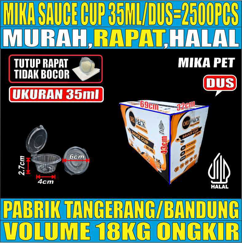 Mika Saus Cup Oripack 35ml Dus 2500pcs Ori
