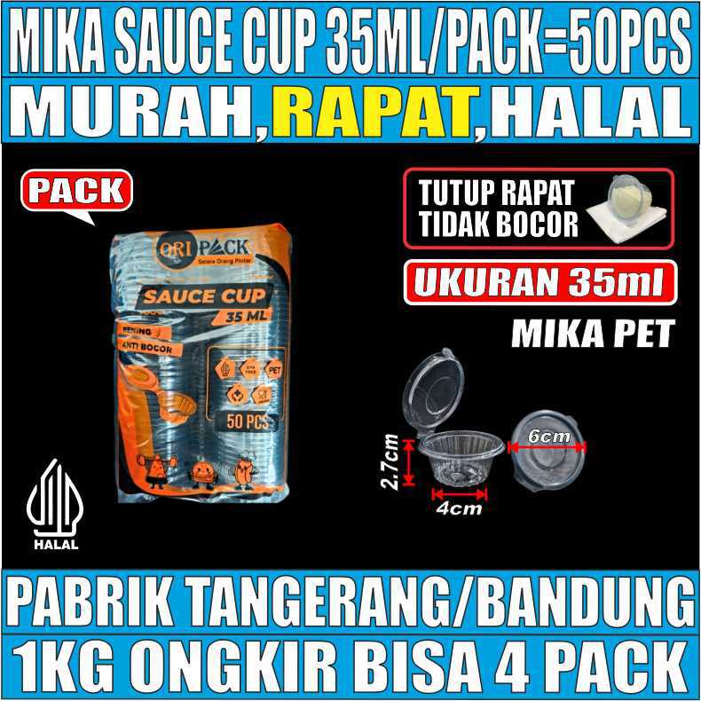 Mika Saus Cup Oripack 35ml Pack 50pcs