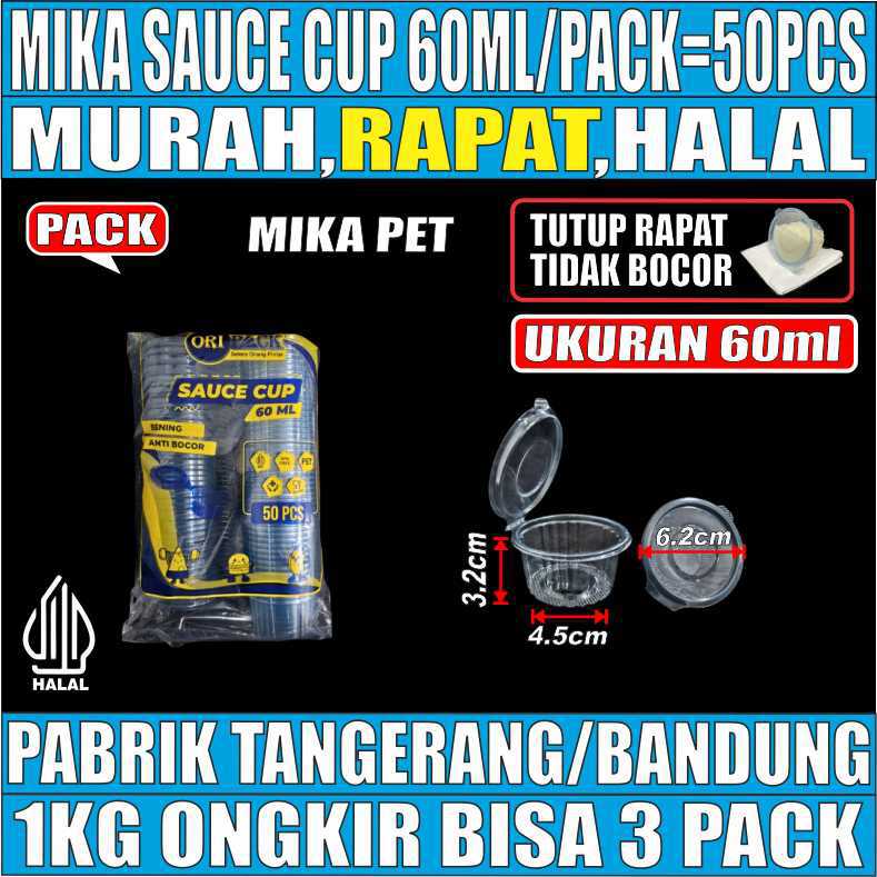Mika Saus Cup Oripack 60ml PACK 50pcs
