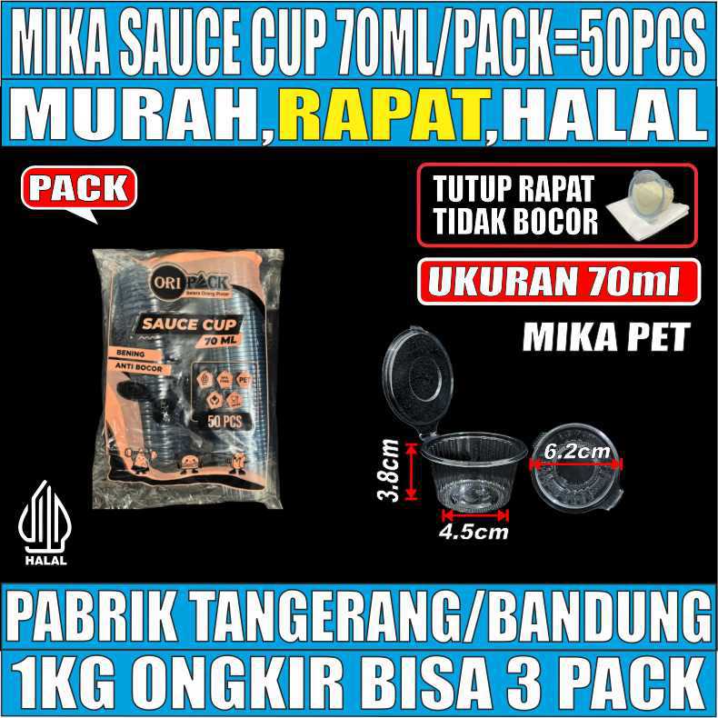 Mika Saus Cup Oripack 70ml Pack 50pcs