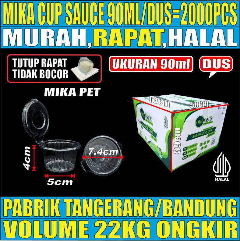 Mika Saus Cup Oripack 90ml Dus 2000pcs Ori