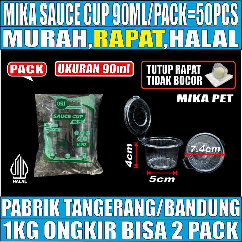 Mika Saus Cup Oripack 90ml Pack 50pcs