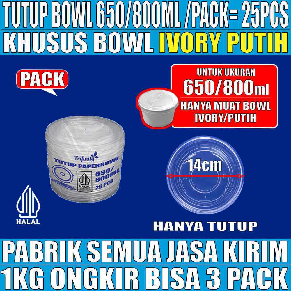 Paper bowl mangkok kertas Trifinity 360ml 500ml 650ml 800ml