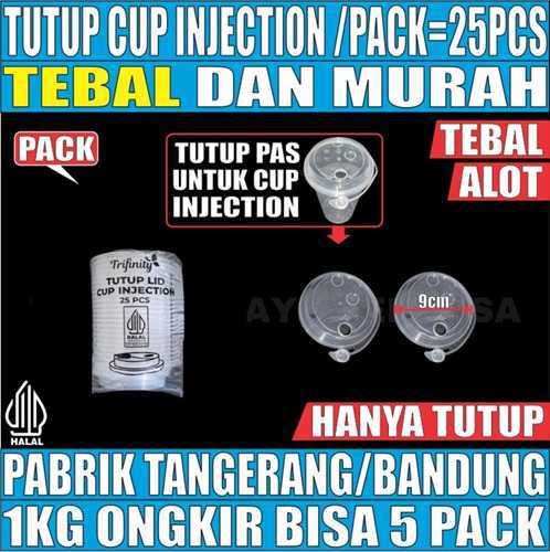 Cup Injection PP & Tutup Sambung Trifinity 380ml 12oz 400ml 14oz 500ml 16oz 700ml