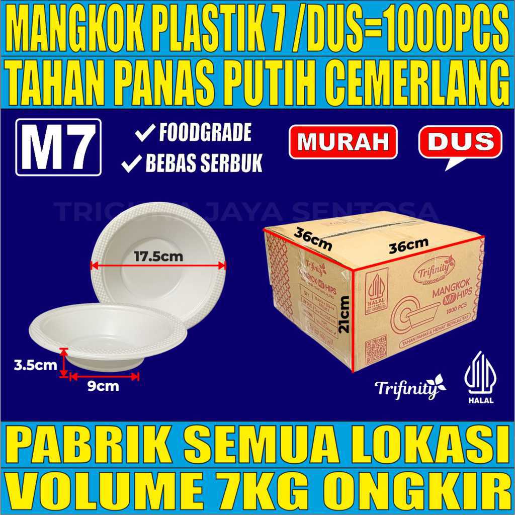 Mangkok M7 Trifinity Dus 1000pcs Uk Besar L Tebal 6.7gr pdn