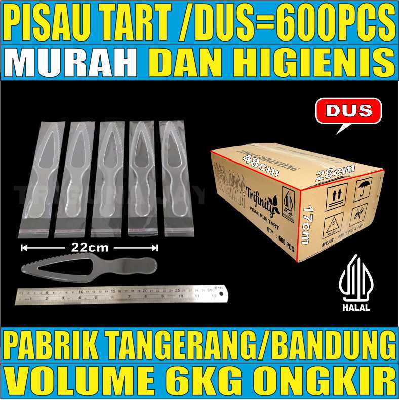 Pisau Kue Tart Besar Dus 600pcs Steril Halal Berat 8,6gr