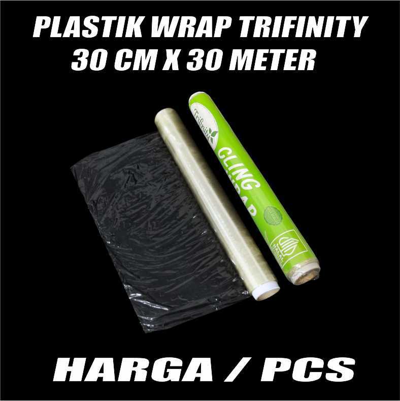 Plastik wrapping & aluminium foil makanan Trifinity wrapping: 30cmx30mtr & foil: 30cmx8mtr