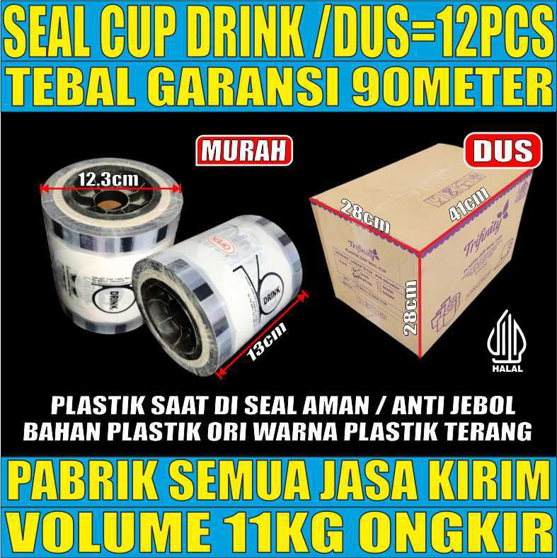 Seal Cup DRINK Dus 12 Roll Trifinity Garansi 90meter u Gelas oz wng
