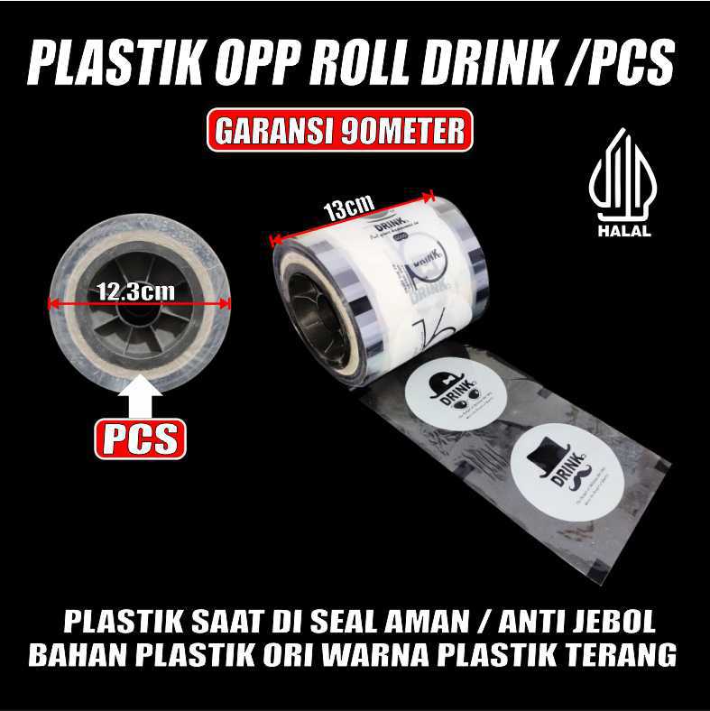 Seal Cup DRINK Per 1 Roll Trifinity Garansi 90meter u Gelas oz