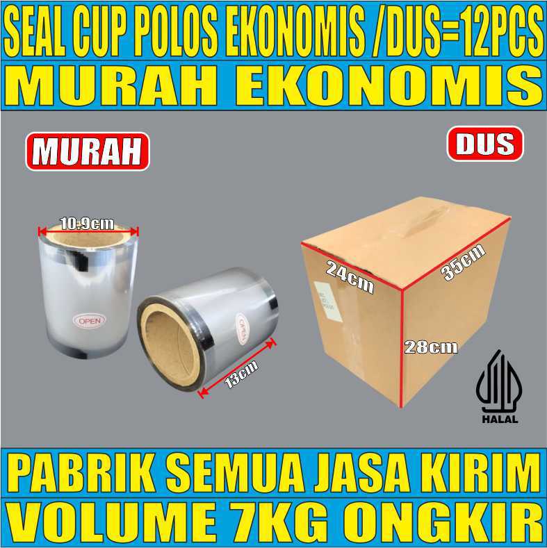 Seal Cup Polos EKONOMIS 60meter Dus 12 Roll u gelas oz wng