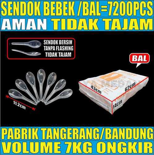 Sendok Bebek Bening Ball 7200pcs victory Tebal 0.95gr  vct