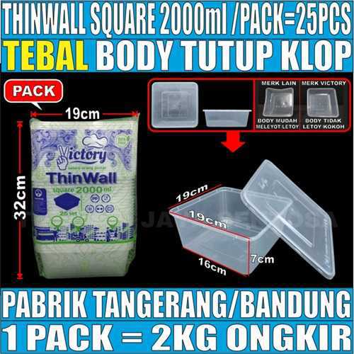Thinwall SQ 2000ml Pack 25Pcs Victory