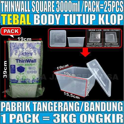Thinwall Square Victory 1000ml 1500ml 2000ml 3000ml