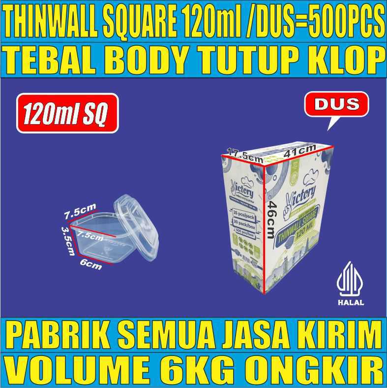Thinwall SQ 120ml Dus 500pcs Victory Tebal 7,5gr vct