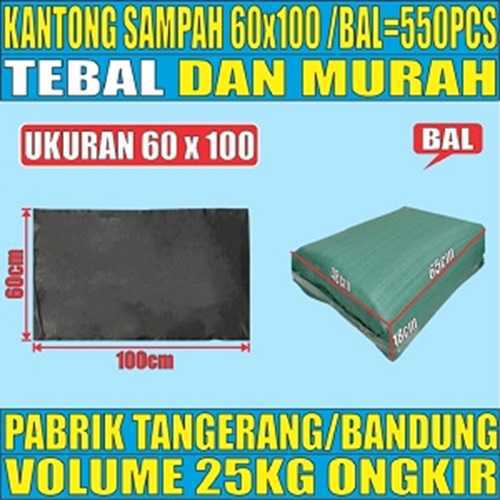 Kantong Sampah 60x100 Plastik Hdpe Tebal Ball 25kg 550pcs ssy