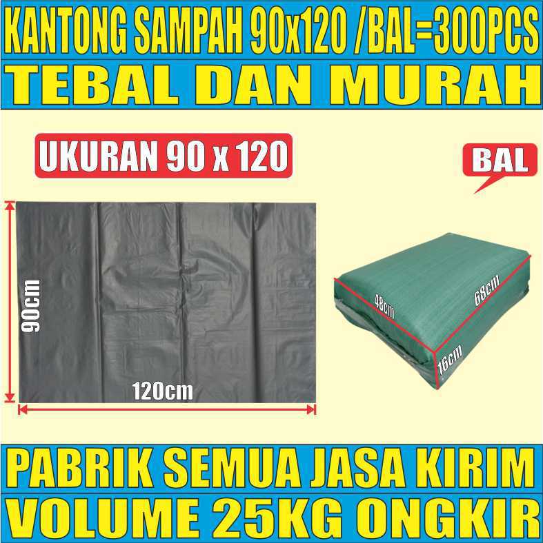 Kantong Sampah 90x120 Plastik Hdpe Tebal Ball 25kg 300pcs ssy