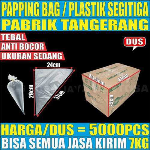 Plastik segitiga Papping Pipping Bag Corong Hiasan Kue Dus 5000pcs Ori