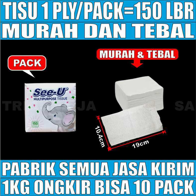 Tisu See U Pack 150sheet Tebal 1ply