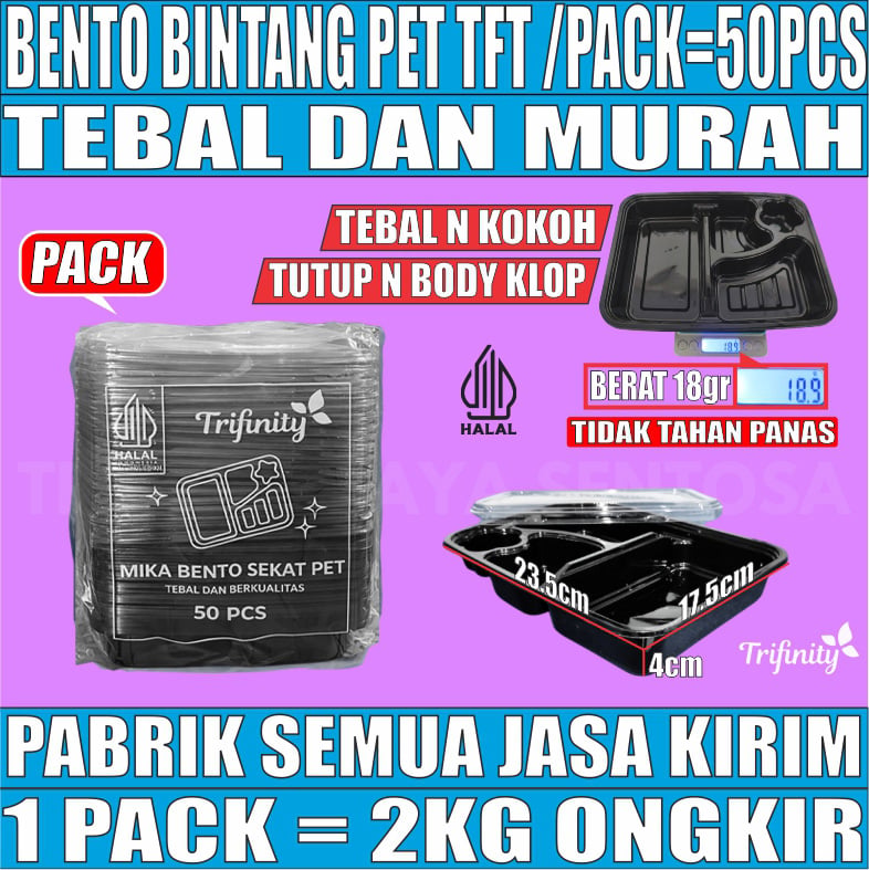 Mika Bento Bintang Trifinity 4 sekat