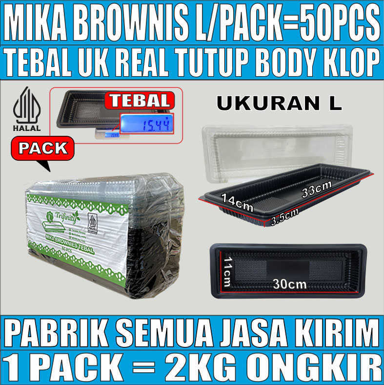 Mika Brownies Besar Ukuran L Pack 50pcs Trifinity