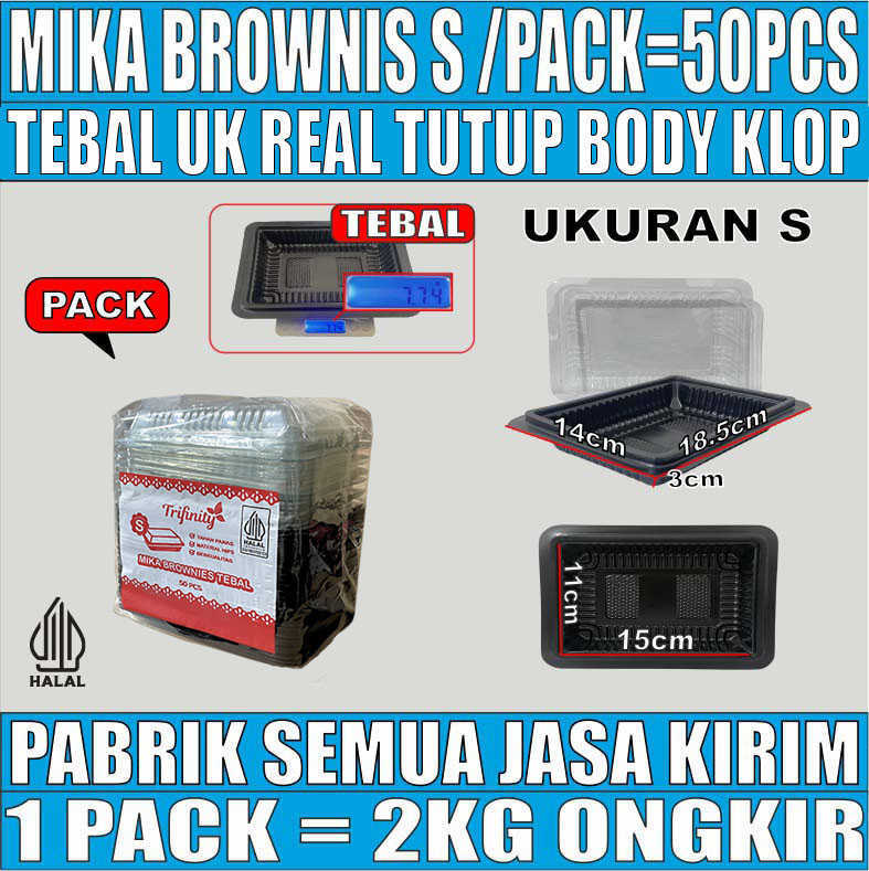 Mika Brownies Kecil Uk S Pack 50pcs Trifinity